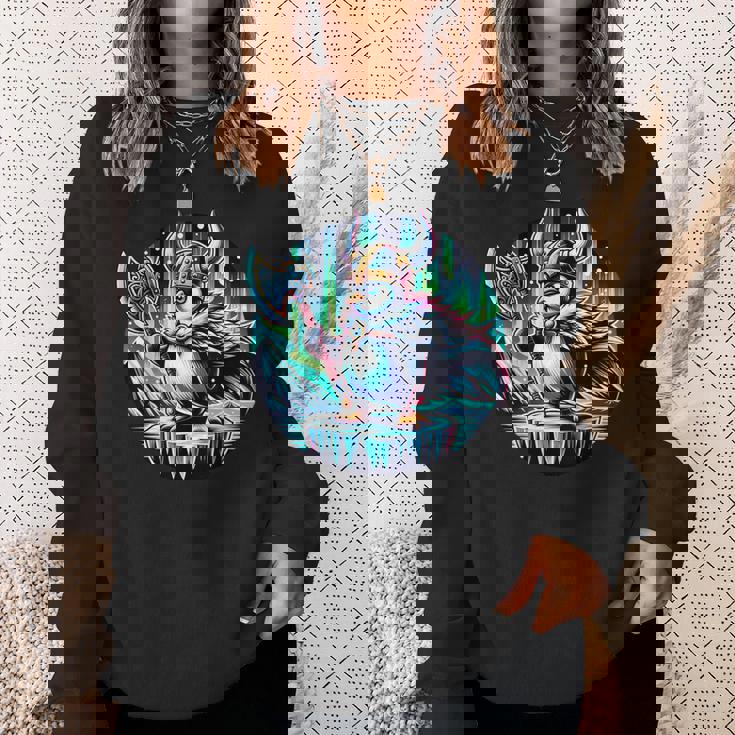 バイキング ペンギン ヘルメット 斧 ポーラーライト スウェットシャツ 彼女への贈り物