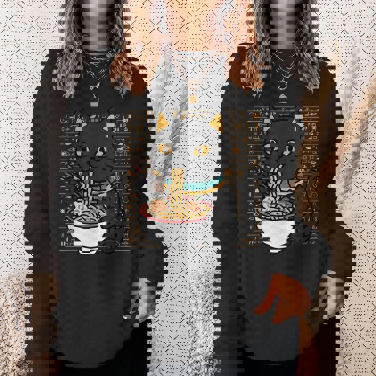 バストキャット ラーメン エジプト エジプト神話 女神バステット スウェットシャツ 彼女への贈り物