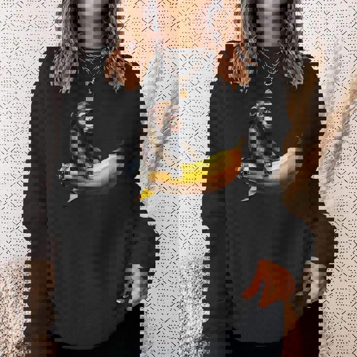 バナナロケットの宇宙飛行士猿 スウェットシャツ 彼女への贈り物