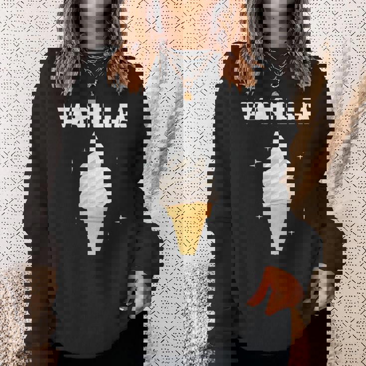 バニラ アイスクリーム コーン ジェラート スイートデザート 冷凍食品 スウェットシャツ 彼女への贈り物