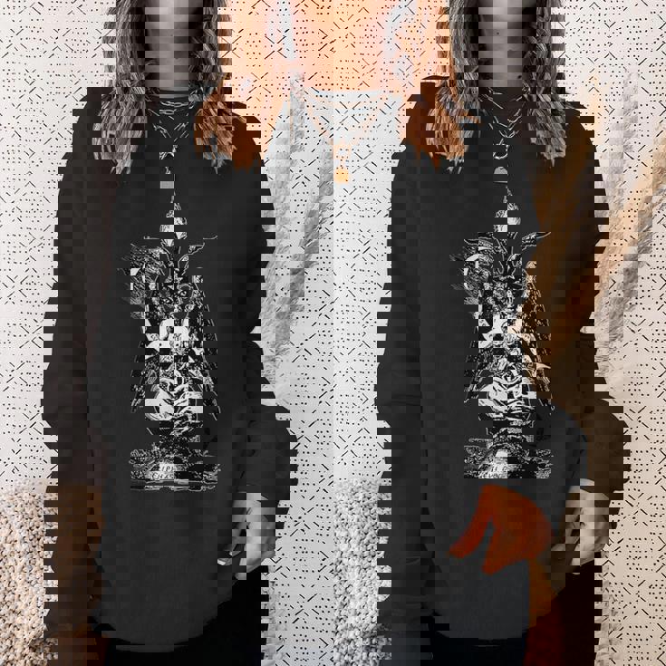 バフォメットの印章tシャツ ヤギの頭 スウェットシャツ 彼女への贈り物