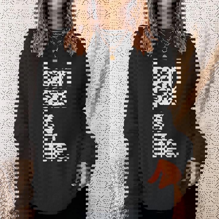 バリトンサックス サックスプレイヤー サックスフォニストギフト スウェットシャツ 彼女への贈り物