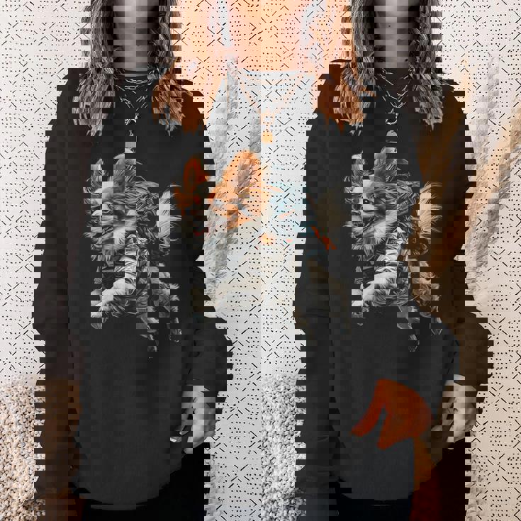 パピヨン 犬 モチーフ ペット イラスト パピヨン スウェットシャツ 彼女への贈り物