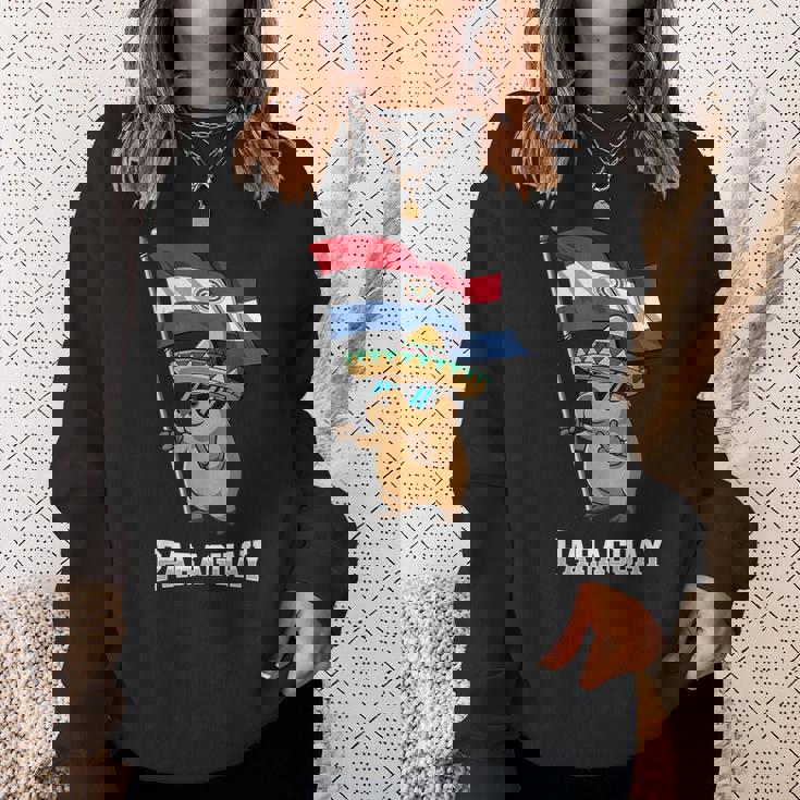 パラグアイ国旗 パラグアイのプライド スウェットシャツ 彼女への贈り物