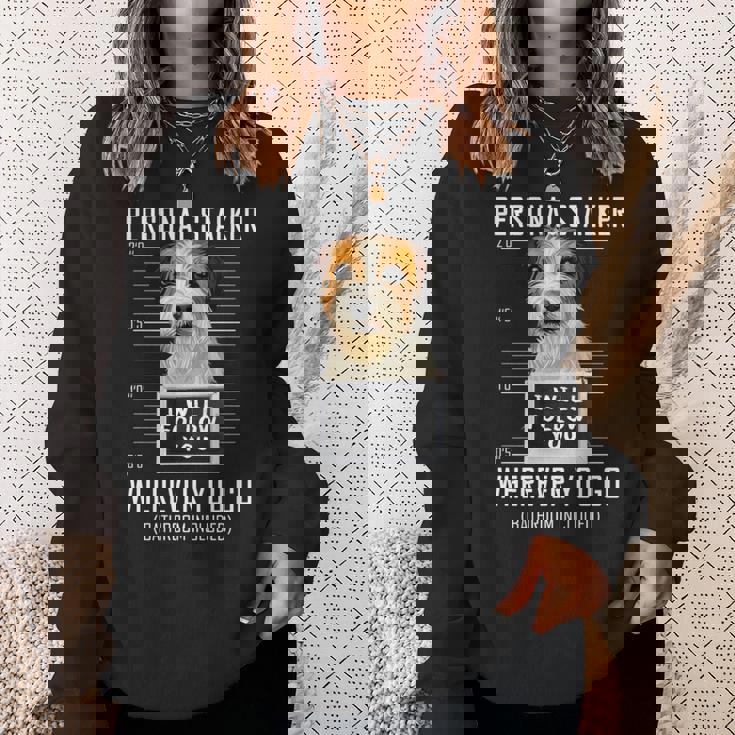 パーソナルストーカー犬ジャックラッセルテリア私はあなたに従います Jack Russell Terrier Dog 長袖tシャツ スウェットシャツ 彼女への贈り物