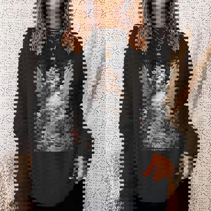 ヒップホップ Y2k ヴィンテージ ヒップスター エッジの効いたアーバン ストリートウェア エンジェル 長袖tシャツ スウェットシャツ 彼女への贈り物