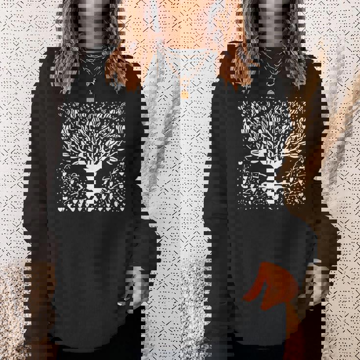 ビアズリーオーブリー作 マグノリアツリー 1895 長袖tシャツ スウェットシャツ 彼女への贈り物