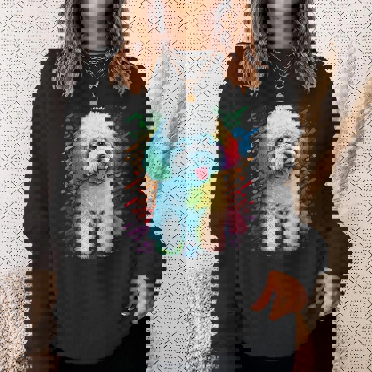 ビション・フリーゼ好きのかわいいビション・フリーゼの犬 スウェットシャツ 彼女への贈り物