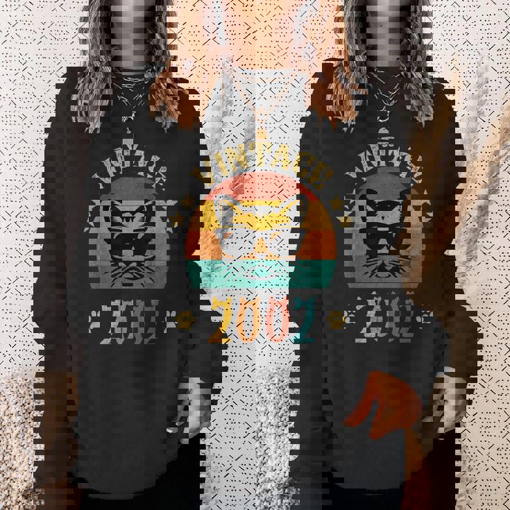 ビンテージファニーキャットシャツ 誕生日プレゼント 2002 メンズ レディース 23歳 スウェットシャツ 彼女への贈り物