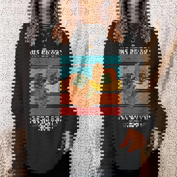 ビンテージ今日必要なのはたくさんのおせんべい スウェットシャツ 彼女への贈り物