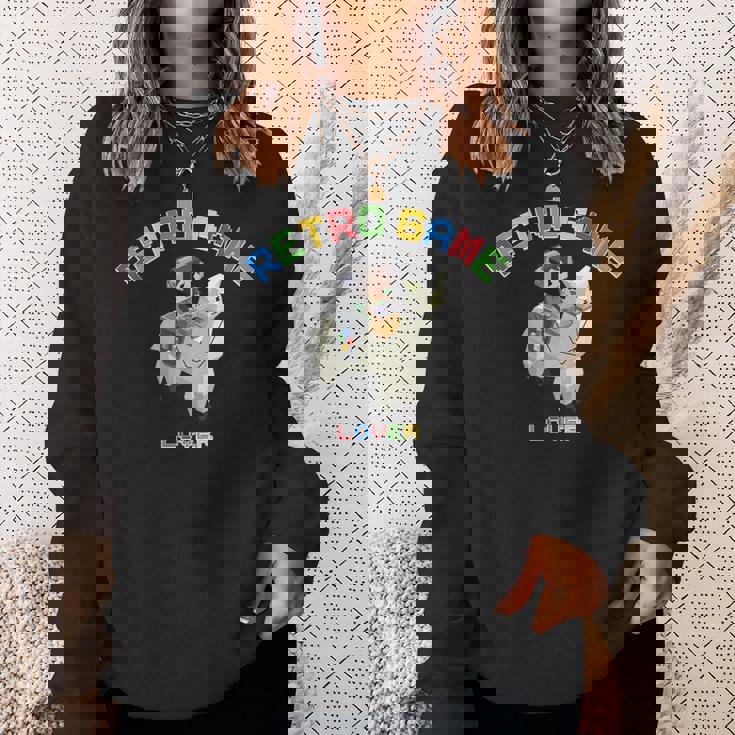 ピクセルアニマルズ アルパカ 白 はるまり Harumari レトロゲーム Lover Love ストリーマー スウェットシャツ 彼女への贈り物