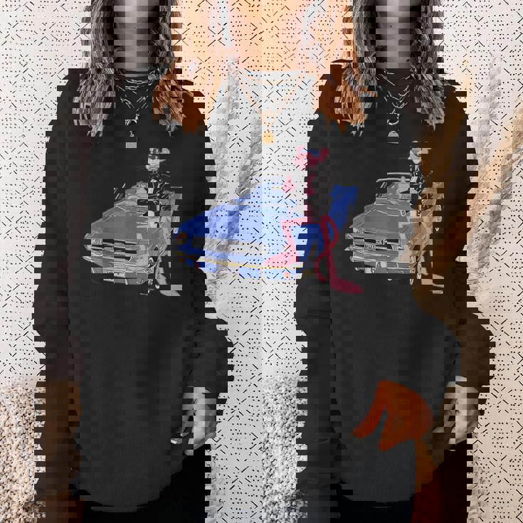 ピンクパンサー ヴィンテージ 1964 コンバーチブル 車 クール キャット スウェットシャツ 彼女への贈り物