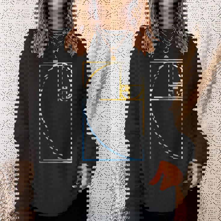 フィボナッチ黄金比幾何学数学tシャツ 長袖tシャツ スウェットシャツ 彼女への贈り物