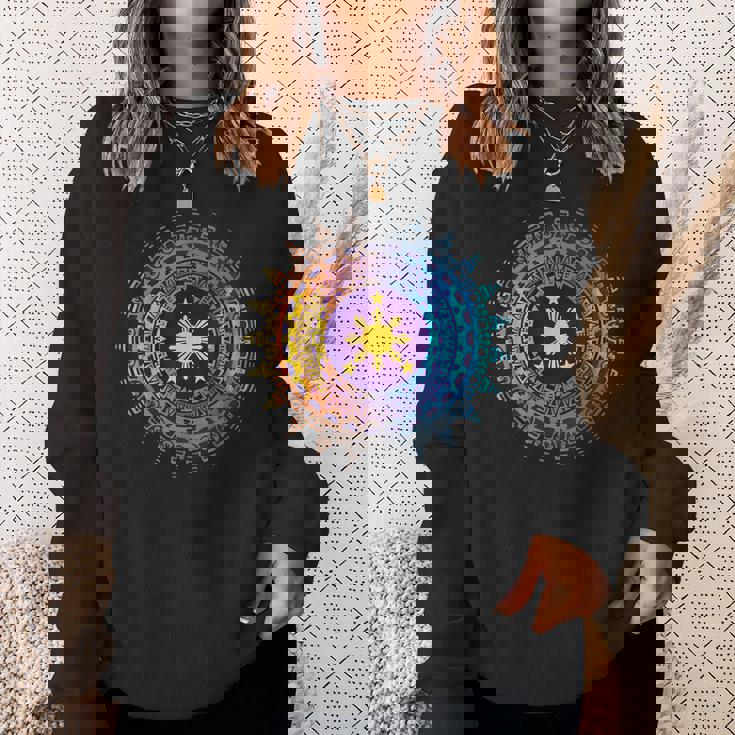 フィリピンの遺産 ヴィンテージ フィリピン国旗 アート ピース スウェットシャツ 彼女への贈り物