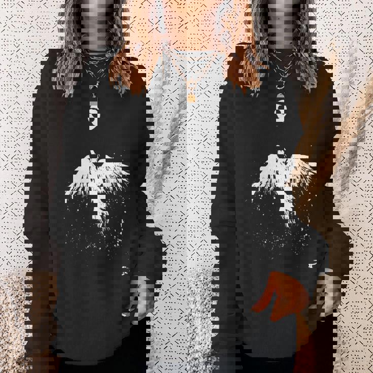 フェニックス 火の鳥の復活 キム・ディアス・ホルム 絵 インクアート Phoenix Bird Kim Holm 長袖tシャツ スウェットシャツ 彼女への贈り物