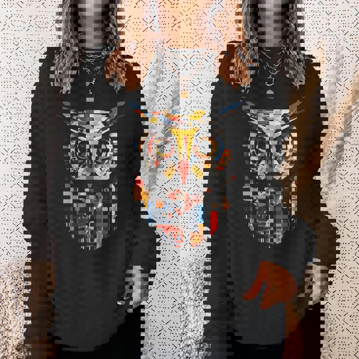 フクロウの恋人のアートワーク スウェットシャツ 彼女への贈り物