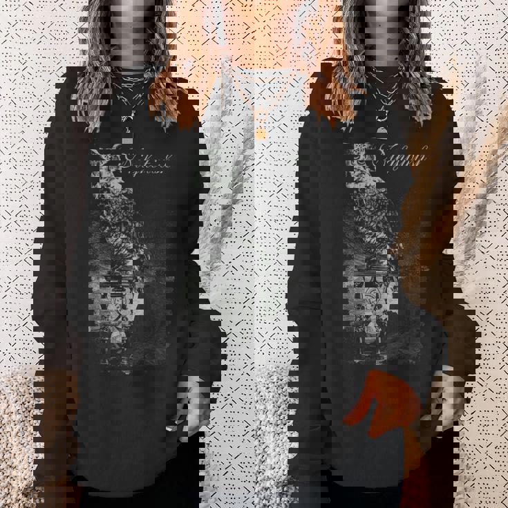 フクロウガラス スウェットシャツ 彼女への贈り物