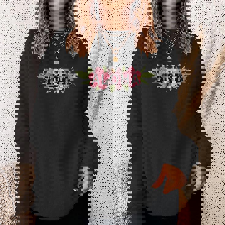 フラダンス フラ レッスン用 アロハ トロピカル ハワイ ハイビスカス Hawaii ハワイアン かわいい 長袖tシャツ スウェットシャツ 彼女への贈り物