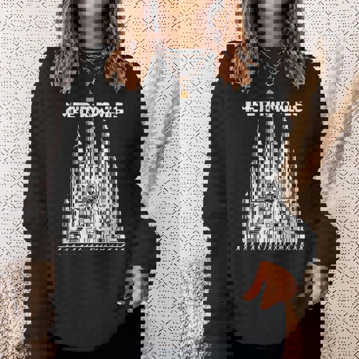 フリッツ・ラングのメトロポリス サイレントsfクラシック スウェットシャツ 彼女への贈り物