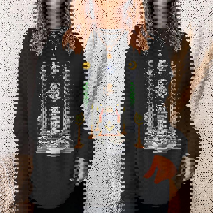 フリーメーソンのロッジ フリーメイソン フリーメイソンのコンパス フリーメイソンの祭壇 スウェットシャツ 彼女への贈り物