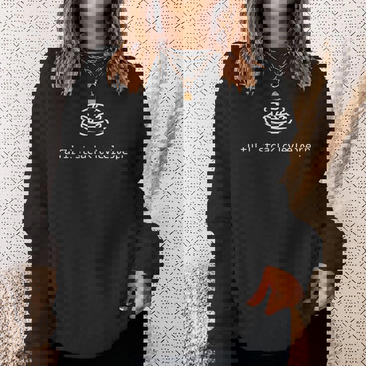 フルスタックの開発プログラマー 長袖tシャツ スウェットシャツ 彼女への贈り物