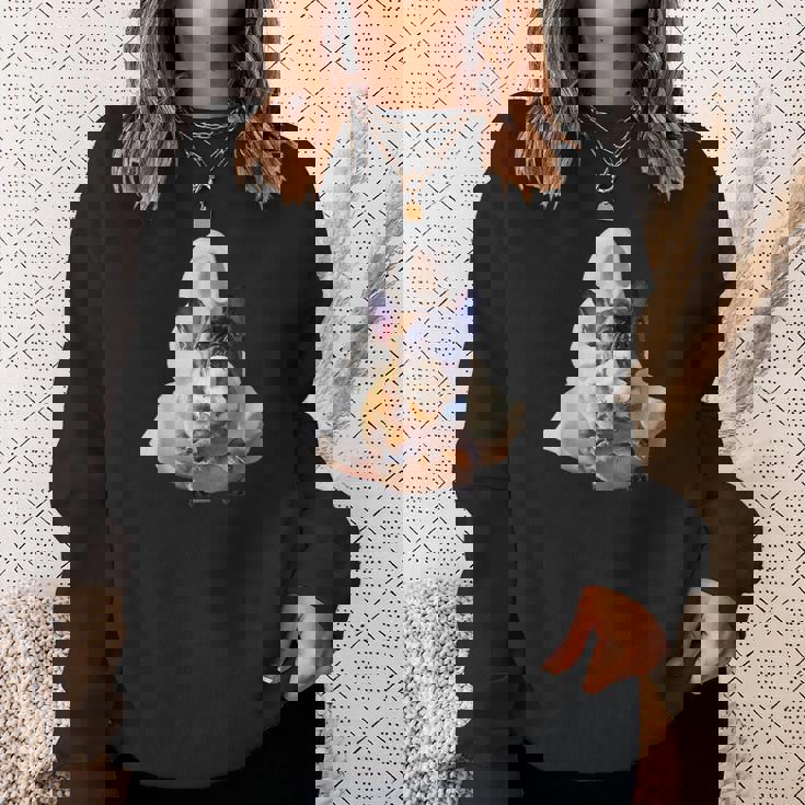 フレンチブルドッグ 犬 アイスクリームを食べる犬 面白い かわいい スウェットシャツ 彼女への贈り物