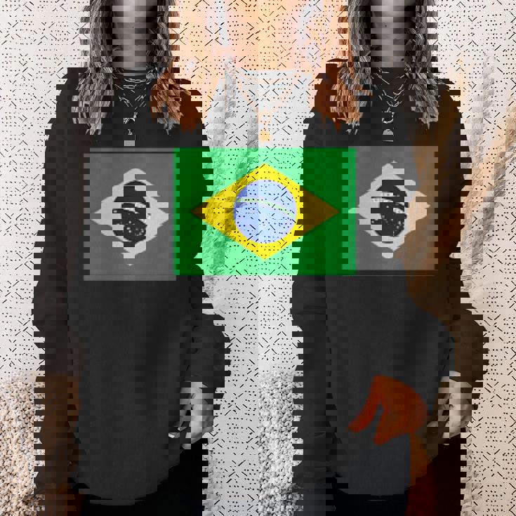 ブラジル レディース メンズ キッズ 左胸 ブラジル国旗 スウェットシャツ 彼女への贈り物