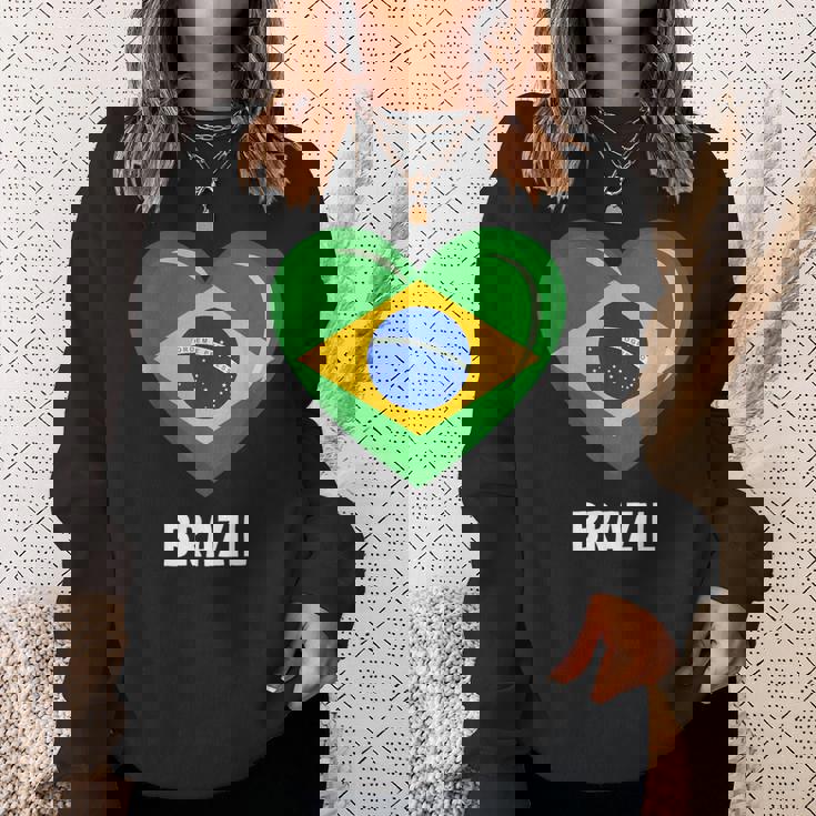 ブラジル国旗シャツ スウェットシャツ 彼女への贈り物