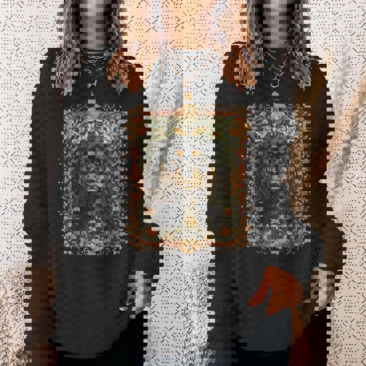 ブラックとタン キャバリア王チャールズ スパニエル ヴィンテージ スウェットシャツ 彼女への贈り物