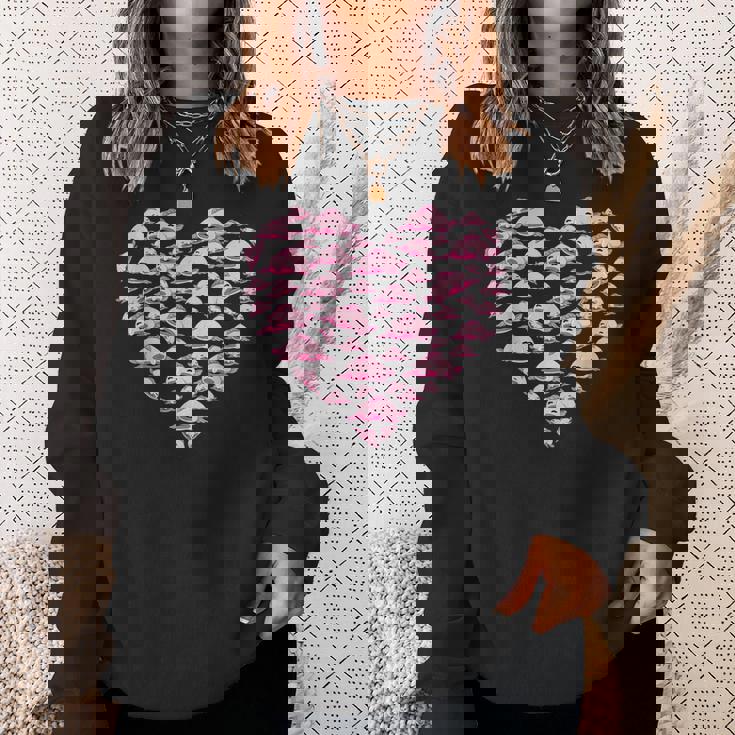 ブロブフィッシュ ラブ 深海 魚 海 動物 ハート ブロブフィッシュ スウェットシャツ 彼女への贈り物