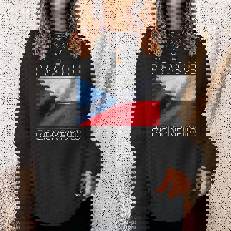 プラハtシャツ 素敵なチェコ共和国の国旗 お土産 スウェットシャツ 彼女への贈り物