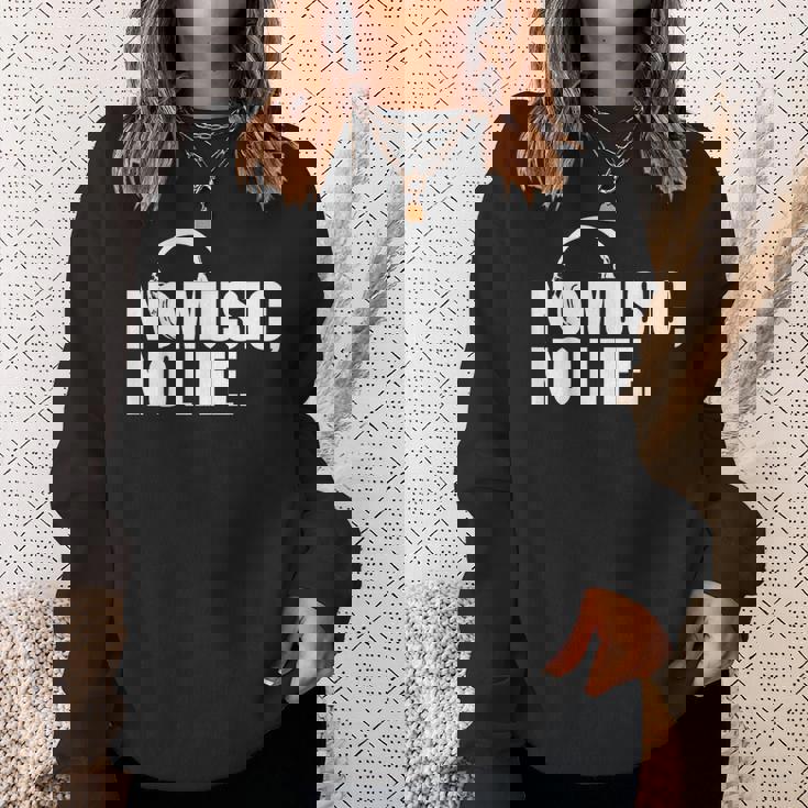 ヘッドホン No Music No Life Music Lover スウェットシャツ 彼女への贈り物