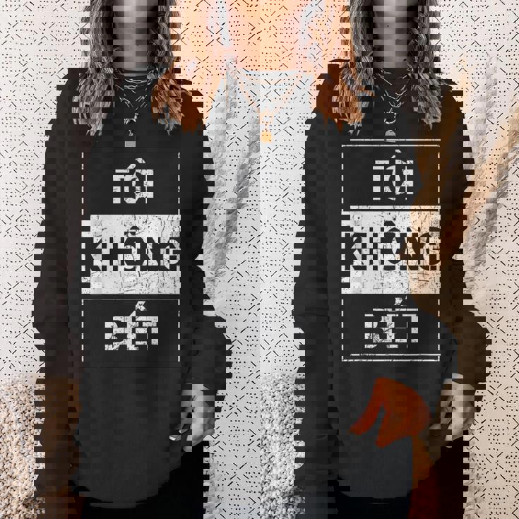 ベトナム語 わからない面白い ベトナム語 スウェットシャツ 彼女への贈り物