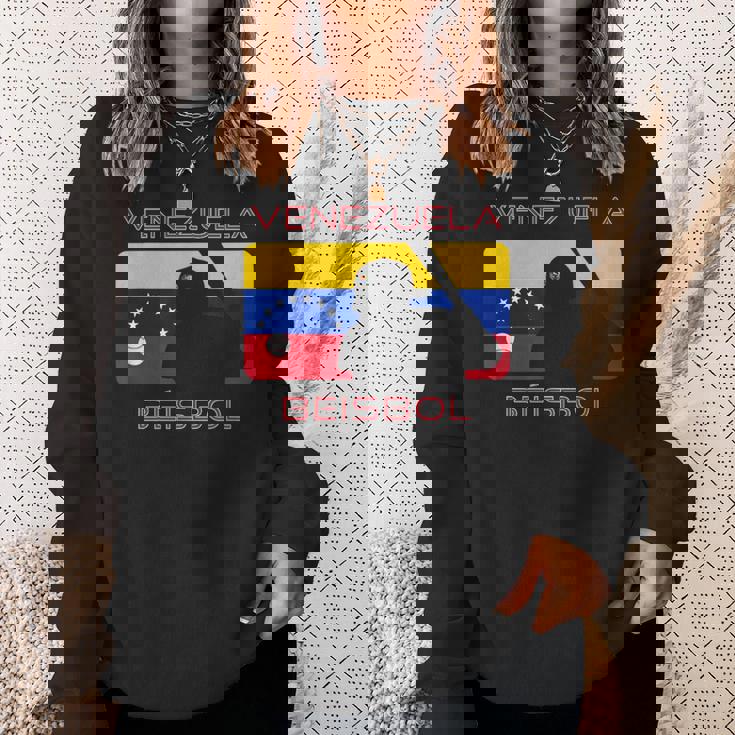 ベネズエラ Beisbol 野球旗 ベネズエラ スポーツファンen スウェットシャツ 彼女への贈り物