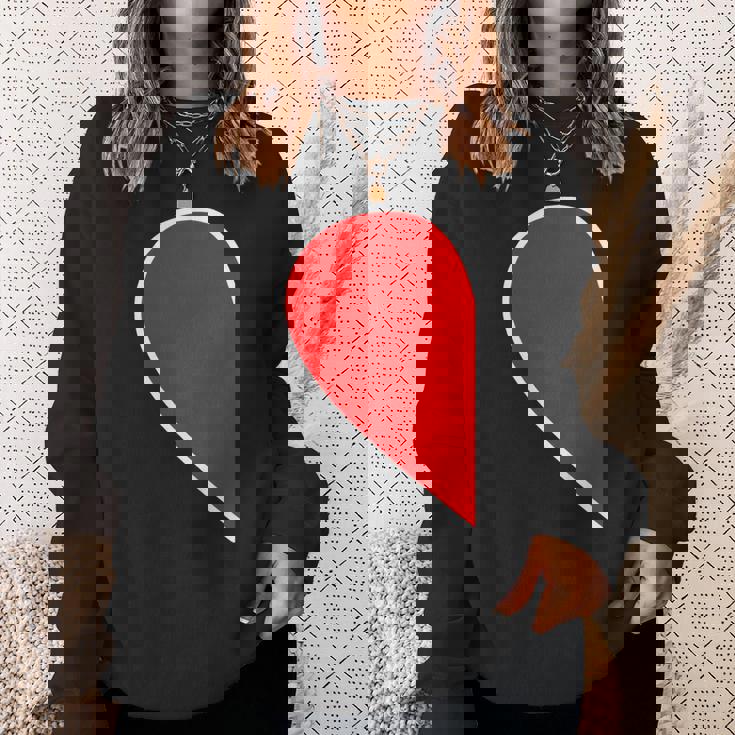 ペア ハート 親子 恋人（Left 左）（ビューティフルライフ）半分 コーデ リンク ルック かわいい スウェットシャツ 彼女への贈り物