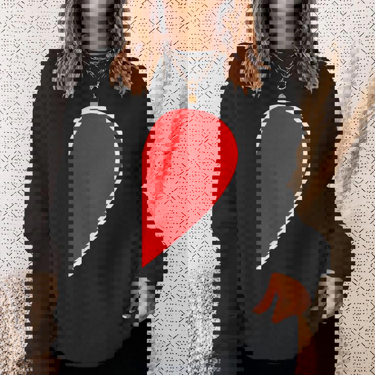 ペア ハート 親子 恋人（Right 右）（ビューティフルライフ）半分 コーデ リンク ルック かわいい スウェットシャツ 彼女への贈り物