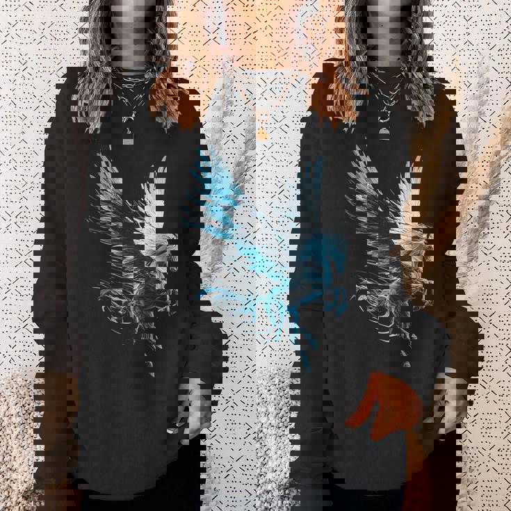 ペガサスユニコーンモチーフイラスト スウェットシャツ 彼女への贈り物