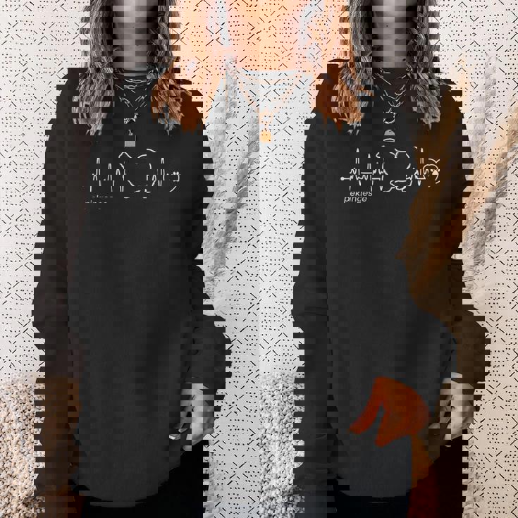 ペキニーズ ハートビート ペキニーズ スウェットシャツ 彼女への贈り物