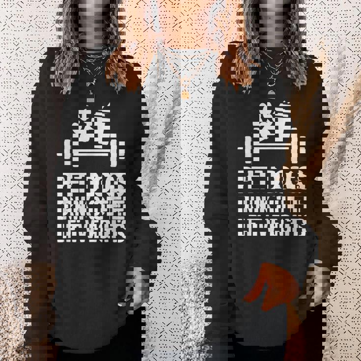 ペット 犬 ドリンク コーヒー リフト ウェイト 面白い ジム ワークアウト スウェットシャツ 彼女への贈り物