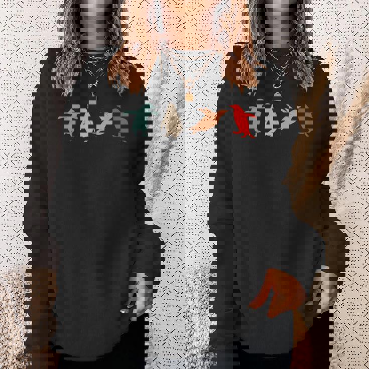 ペンギンペンギン アニマルラバーズ レトロペンギン 長袖tシャツ スウェットシャツ 彼女への贈り物