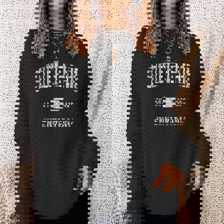 ペンシルバニア州サウスパークのヴィンテージアスレチックスポーツデザイン。 スウェットシャツ 彼女への贈り物