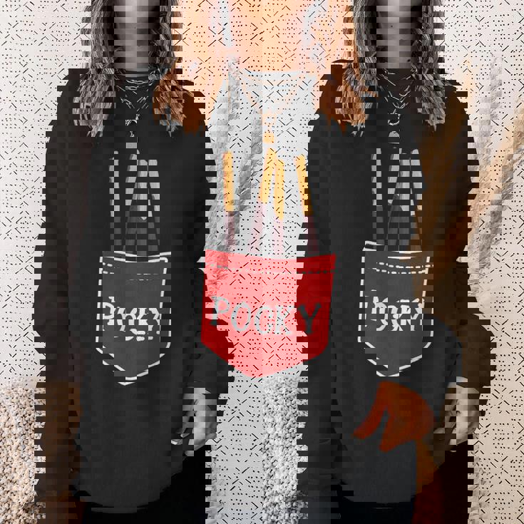 ポッキーポケット チョコレート ジャパン デザート 楽しいギフト スウェットシャツ 彼女への贈り物