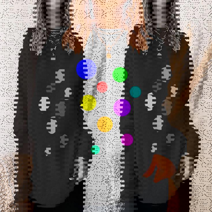 ポップ Dots カラフルドット 水玉【Pop】模様プリント アート おしゃれ スウェットシャツ 彼女への贈り物