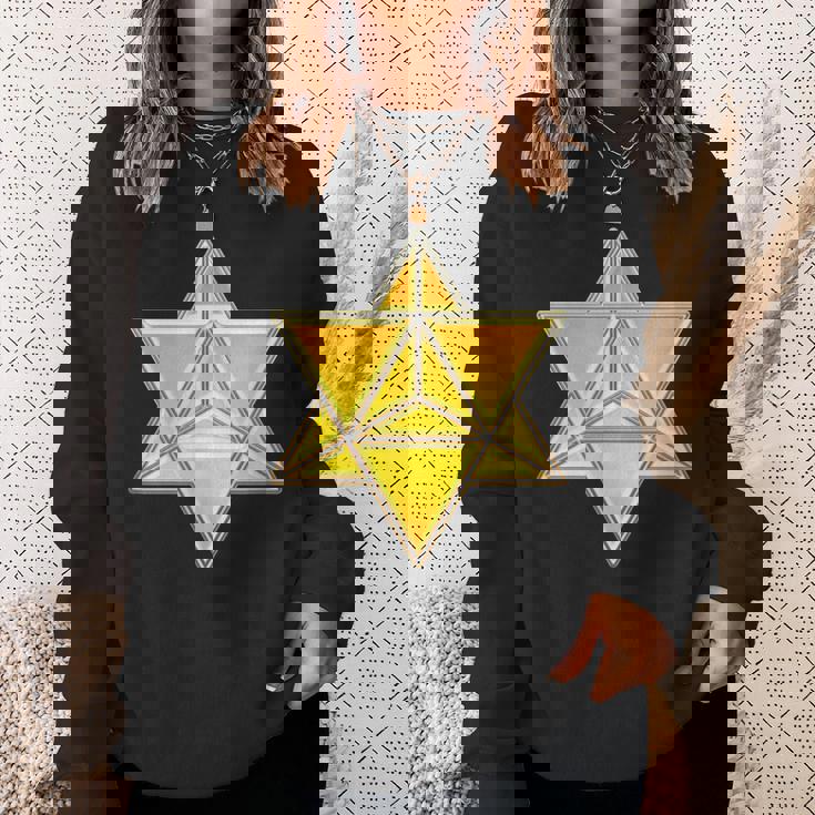 マカバ神聖幾何学ヨガスピリチュアリティ瞑想トレンド スウェットシャツ 彼女への贈り物