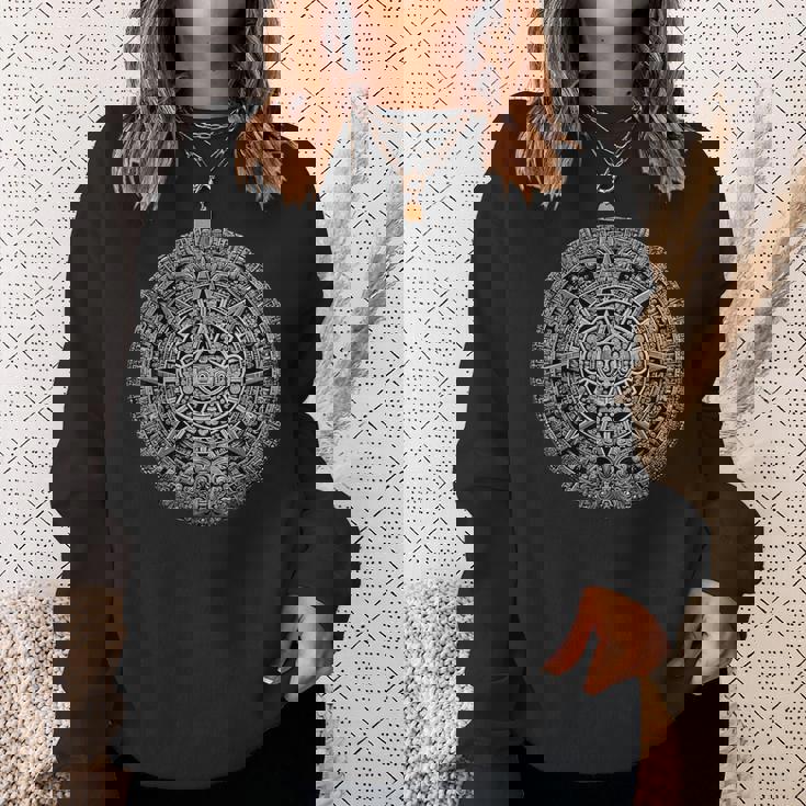 マヤ暦 マヤアステカ メキシコ 太陽 石 古代アステカ スウェットシャツ 彼女への贈り物