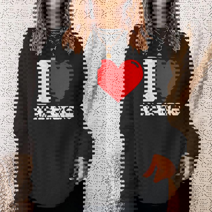 マリコという名前が大好きです スウェットシャツ 彼女への贈り物