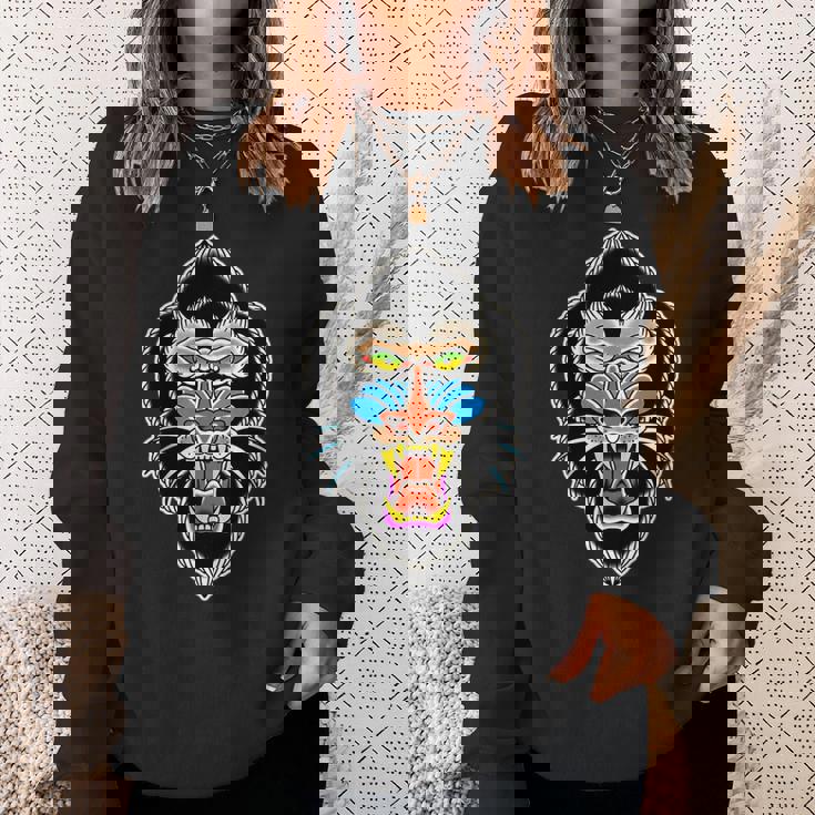 マンドリルモンキー 長袖tシャツ スウェットシャツ 彼女への贈り物