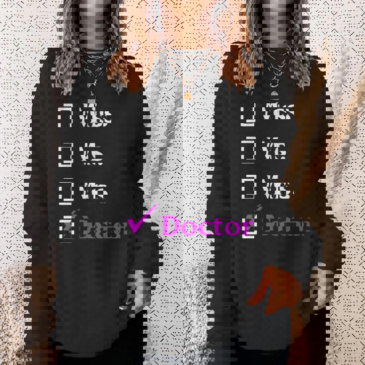 ミス・ミセス・ドクター スウェットシャツ 彼女への贈り物