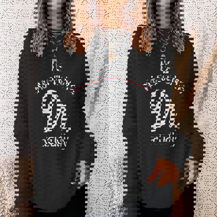 ミス・ミセス・ドクター、実はドクターへの感謝です 長袖tシャツ スウェットシャツ 彼女への贈り物