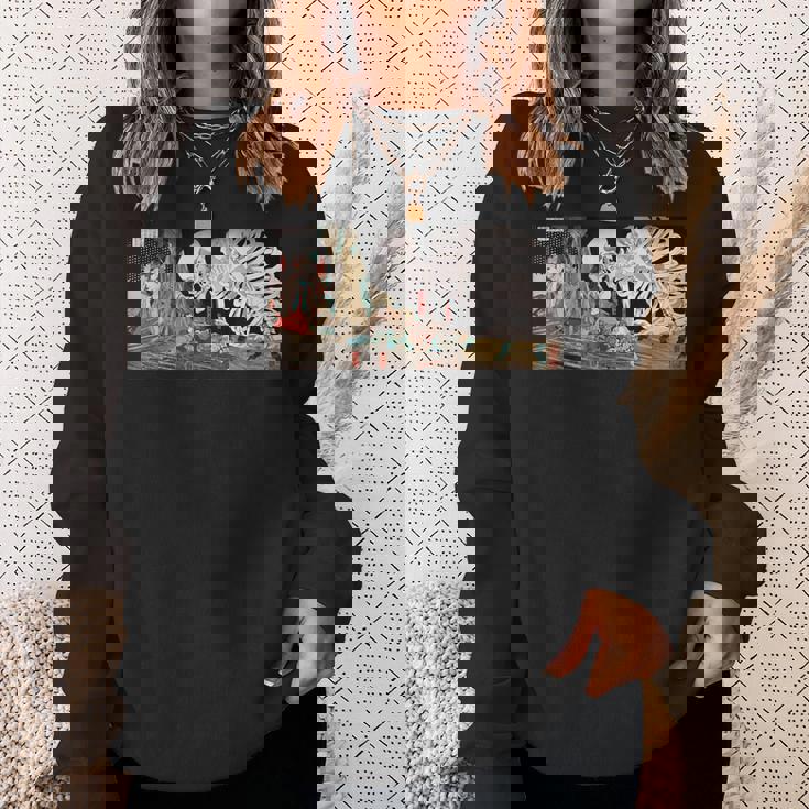 ミツクニ スケルトンスペクターに逆らう 歌川国芳作 スウェットシャツ 彼女への贈り物